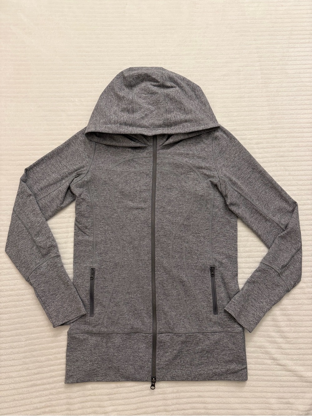 lululemon athletica Gray Full-Zip Hooded Sweater